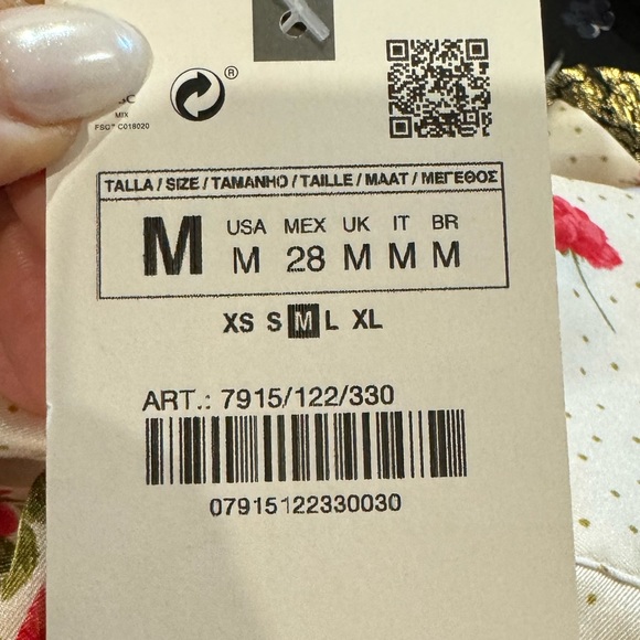 🦋 BLOGGERS FAVORITE 🦋 ZARA FLORAL PRINT PUFF-SLEEVE BLOUSE SHIRT SIZE M - Picture 15 of 15